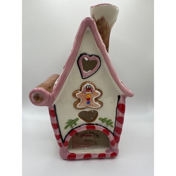 The Gingerbread cottage tea light candle holder Blue Sky Heather Goldmine. NWT - Picture 4 of 12